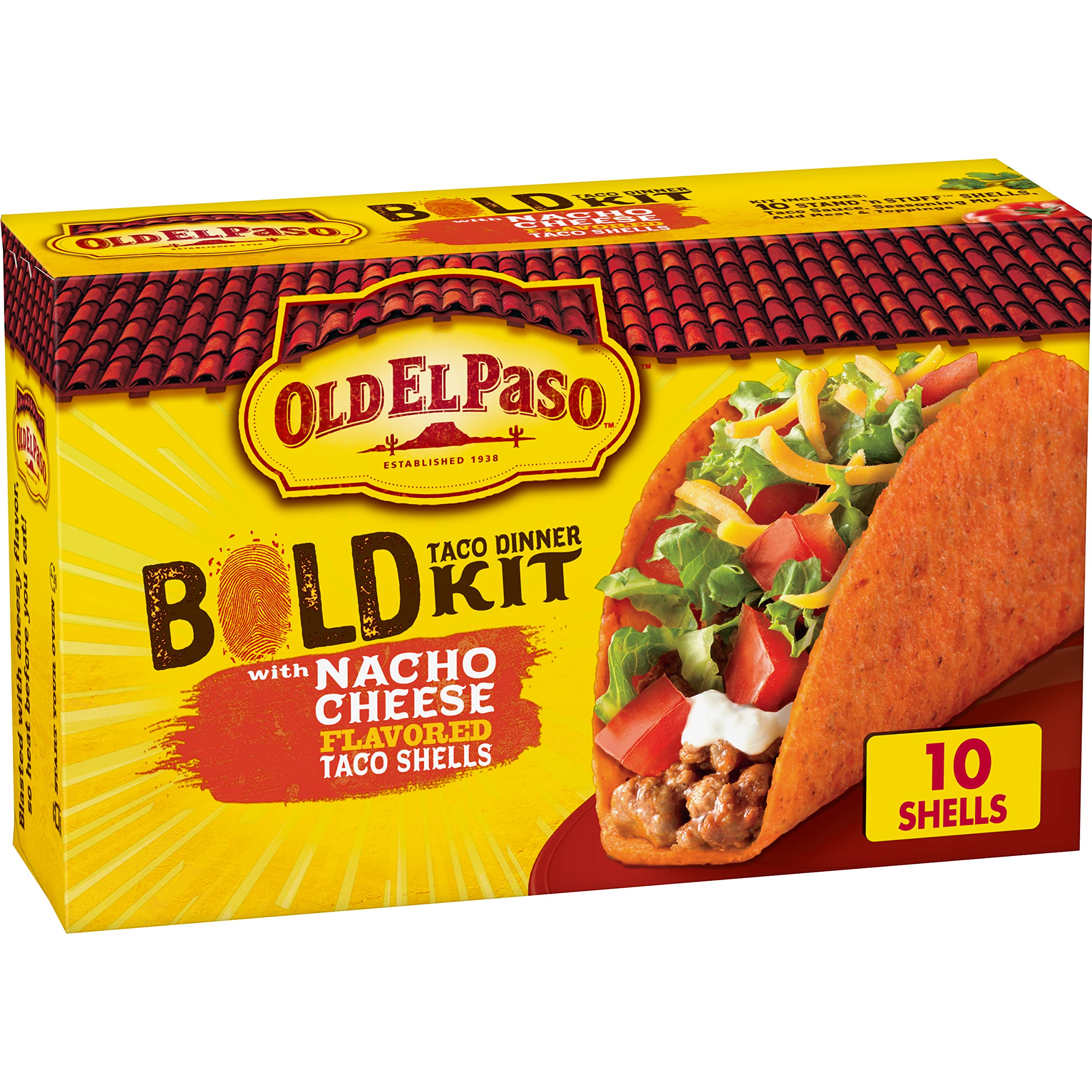 Nacho 22 ボックスセット レコード Old El Paso Stand 'N Stuff Bold Nacho Cheese Flavored Taco Dinner